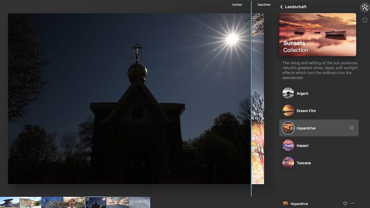 Weiteres Beispiel für die Bildbearbeitung mit Luminar AI